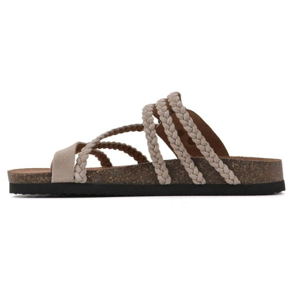 Mia | Women's Braided Buckle Toe-Loop Sandals 4