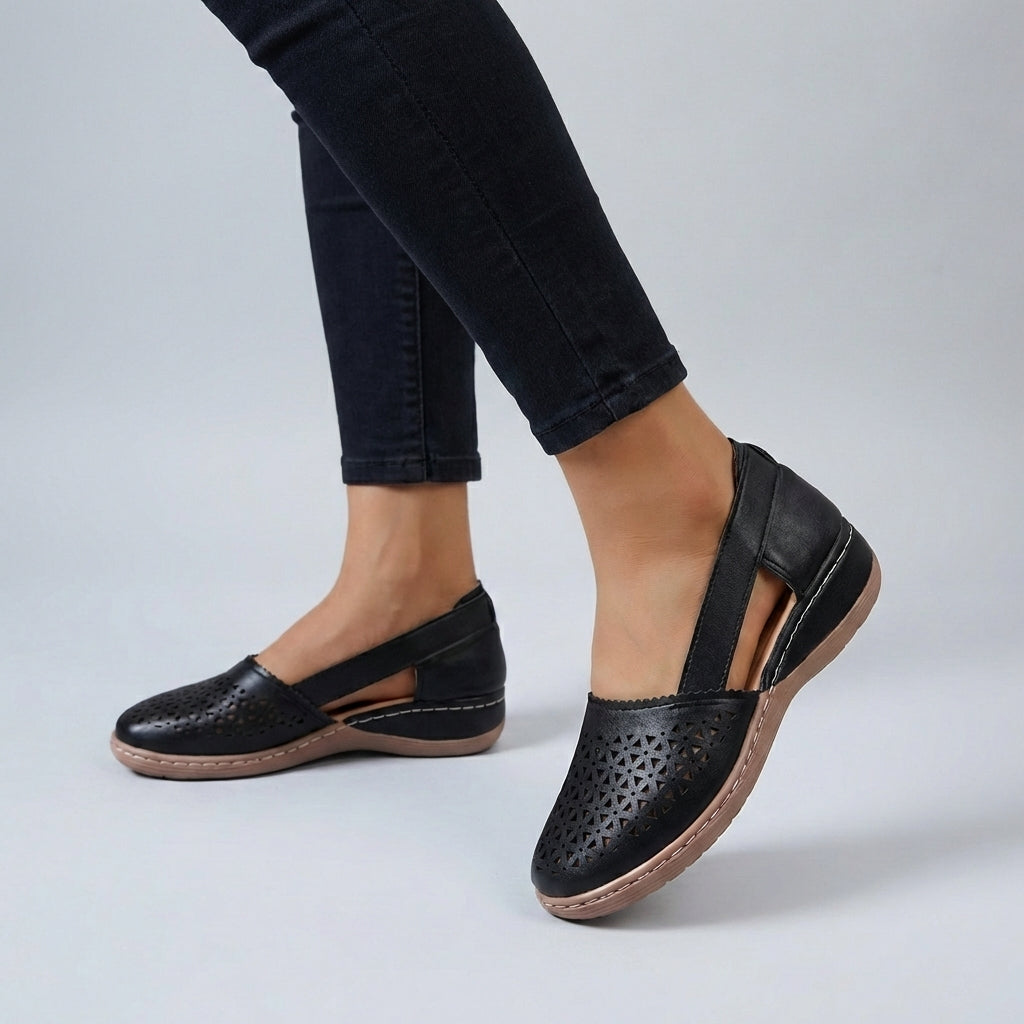 Mia | Women’s Orthopedic Scalloped Cut-Out Comfort Sandals 0