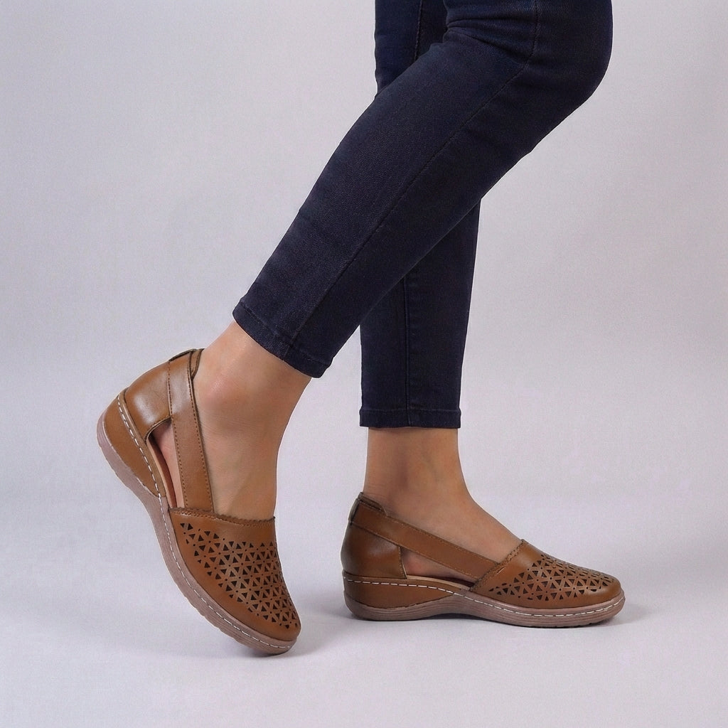 Mia | Women’s Orthopedic Scalloped Cut-Out Comfort Sandals 1