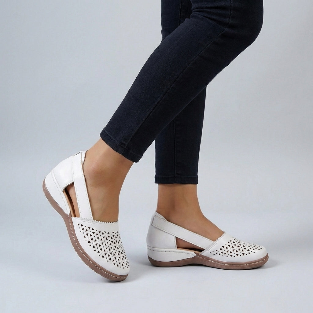 Mia | Women’s Orthopedic Scalloped Cut-Out Comfort Sandals 6