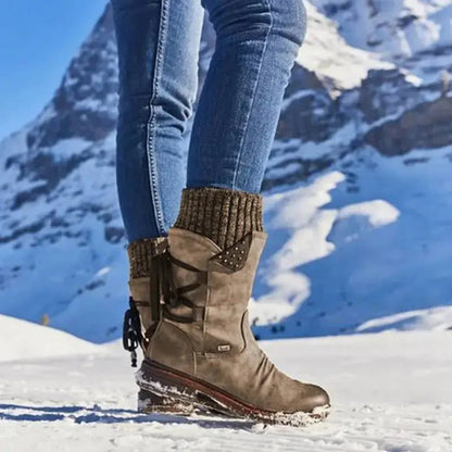 Mid-Calf Strass-Embellished Boots for Women – Stylish & Warm 1