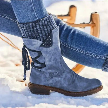 Mid-Calf Strass-Embellished Boots for Women – Stylish & Warm 6