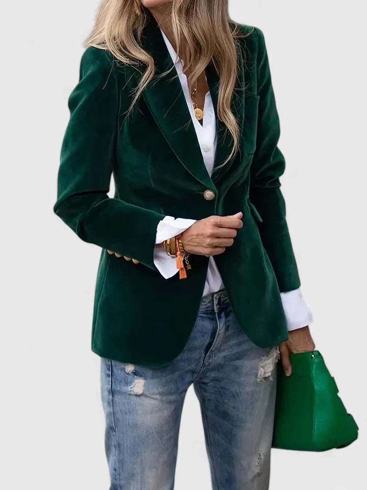 Women's Tailored Fit Blazer Classic Fitted Jacket Suit Coat 2