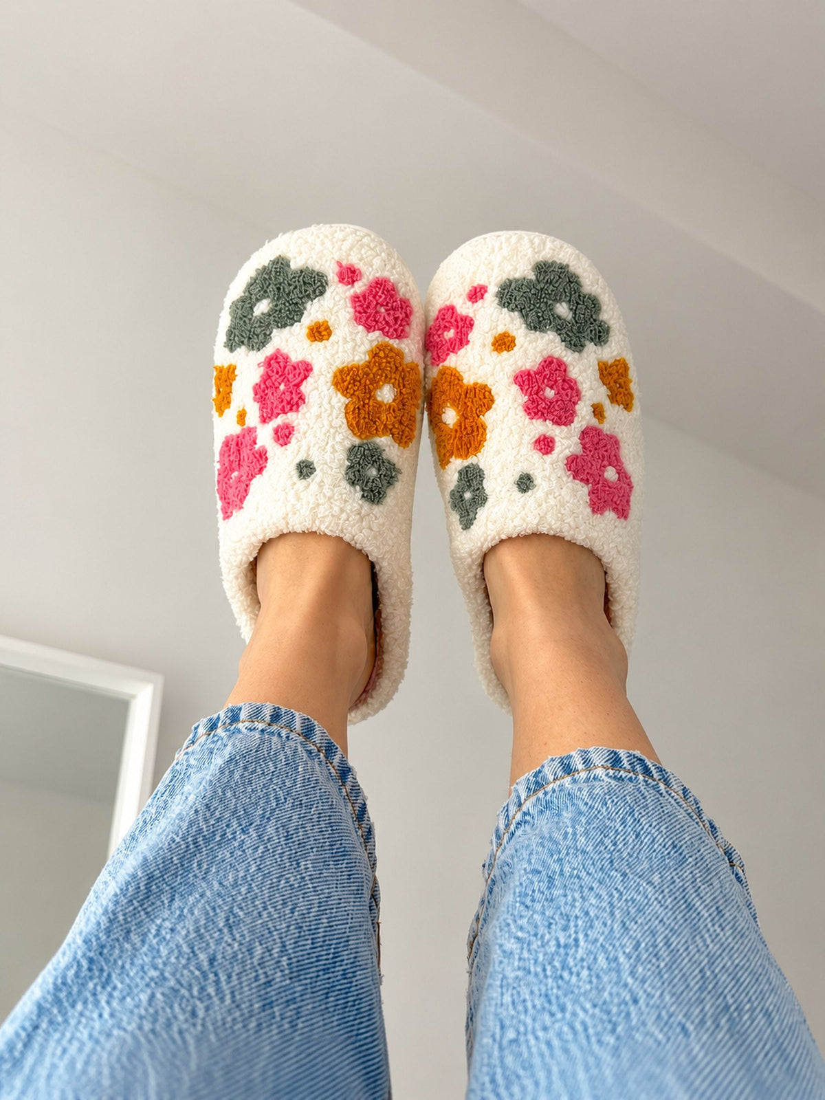 Women's Floral Slippers | Sherpa Lined & Cosy Comfort 3