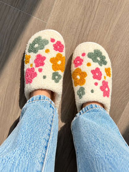 Women's Floral Slippers | Sherpa Lined & Cosy Comfort 4