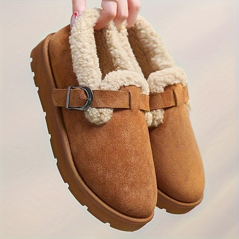 Women's Ankle Boots Warm Lining Non Slip Sole Strap 7