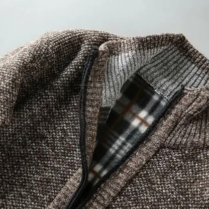 Men's Plaid Shirt Jacket Full Zip Ribbed Collar with Brushed Lining 9