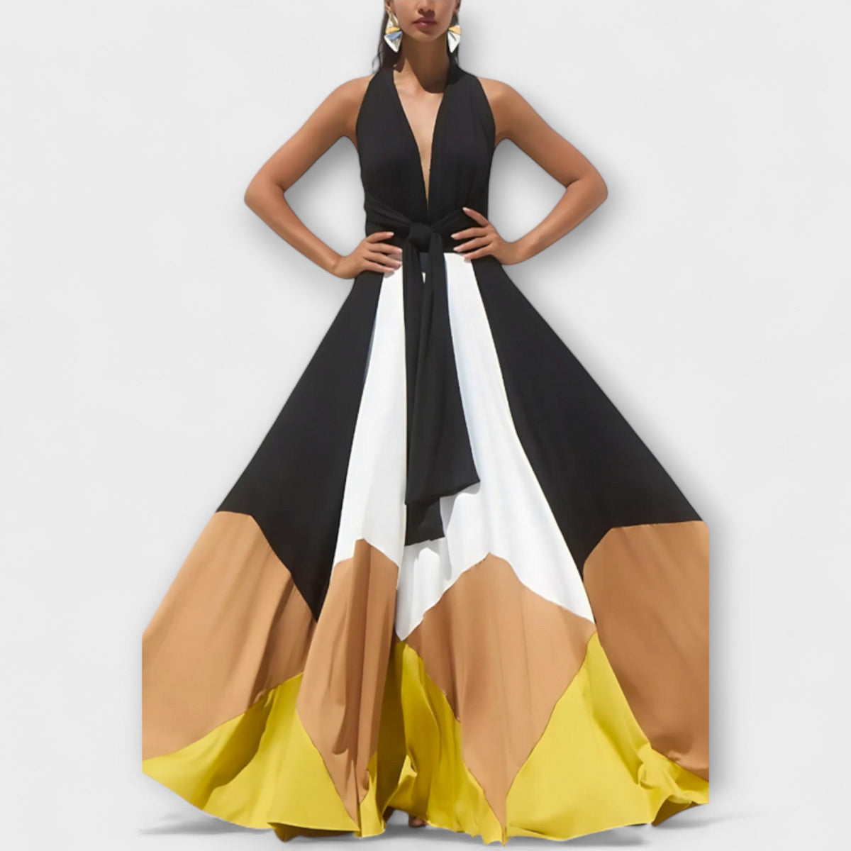 Nava - Open Back Maxi Dress for Special Occasions