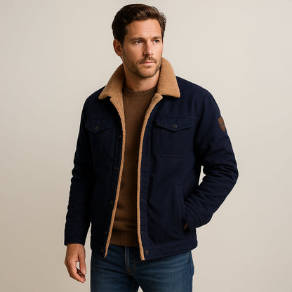 Fleece Lined Winter Coat for Men
