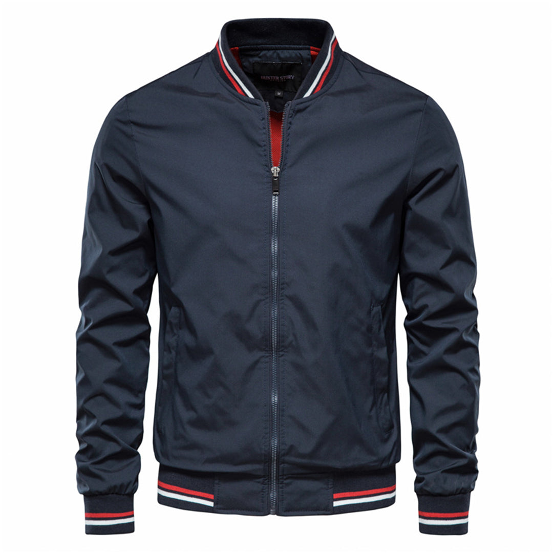 Men's Bomber Jacket | Full Zip & Ribbed Trim 4