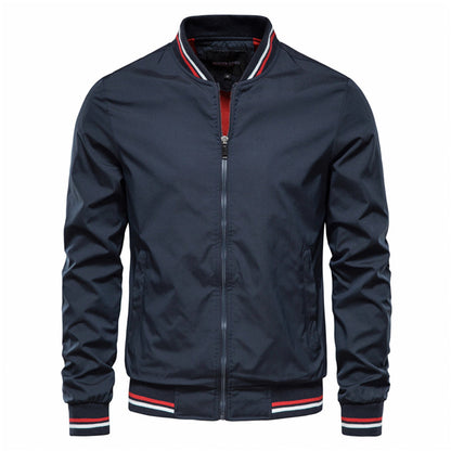 Men's Bomber Jacket | Full Zip & Ribbed Trim 4