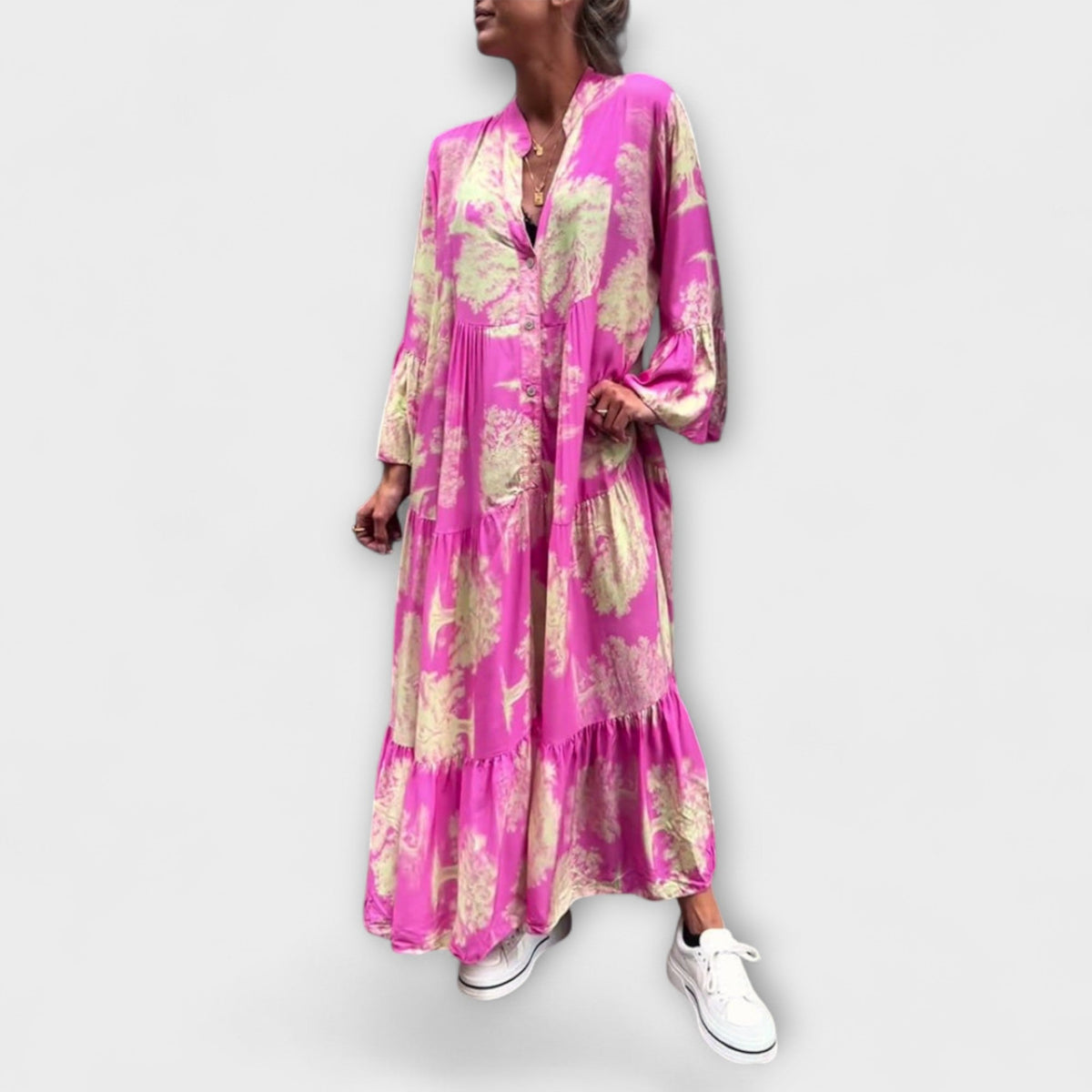 Nerina - Chic Floral Maxi Dress for Special Occasions