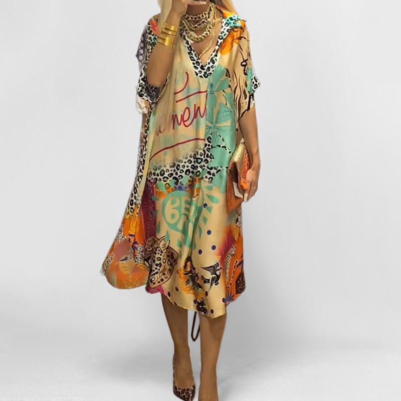 Women's Tunic Dress | Graphic Print Swing Fit