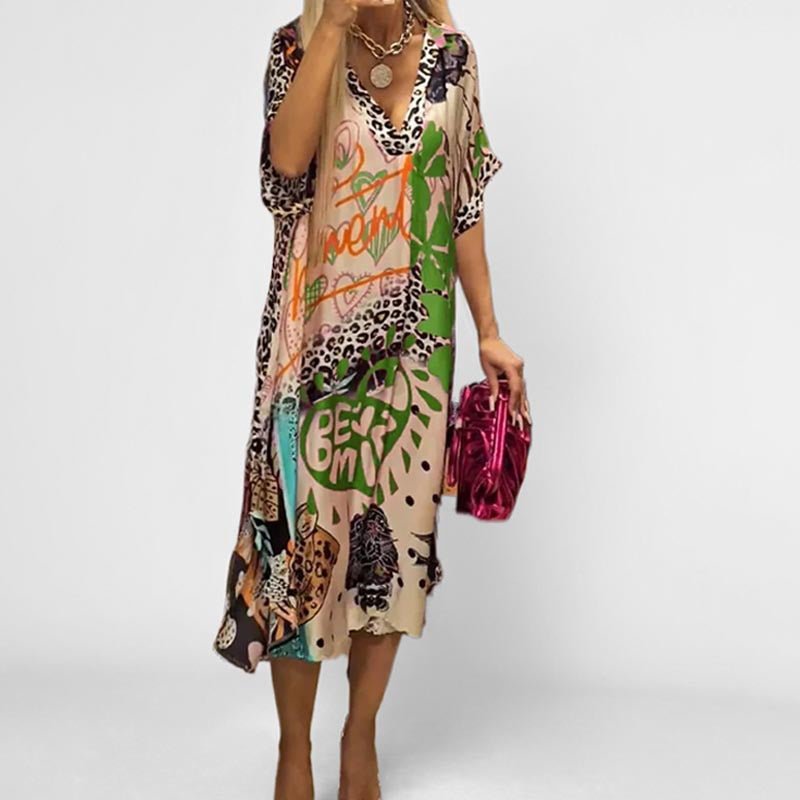 Women's Tunic Dress | Graphic Print Swing Fit