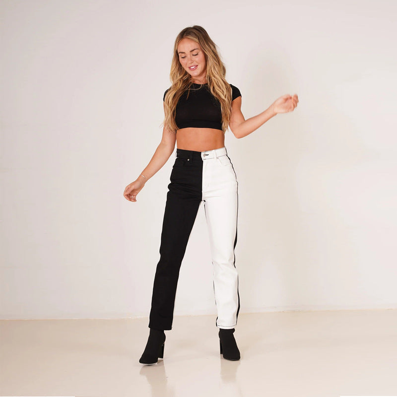 Women's Asymmetrical Jeans | High Waist & Modern Style 1