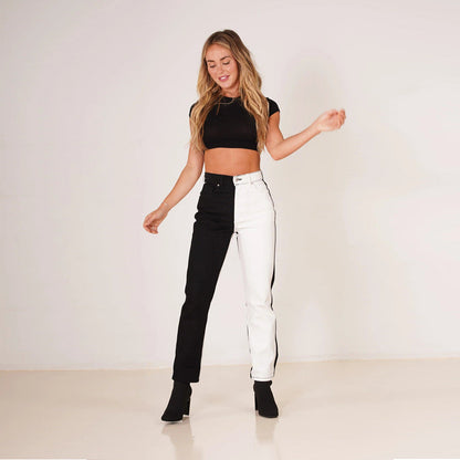 Women's Asymmetrical Jeans | High Waist & Modern Style 1