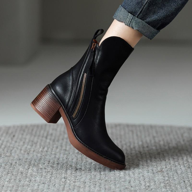 Women's Block Heel Ankle Boots | Comfortable & Stable 4