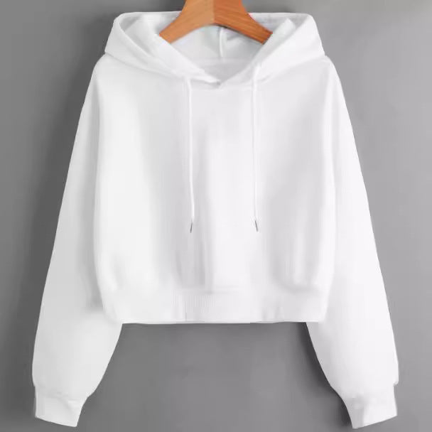 Women's Cropped Hoodie | Adjustable Hood & Relaxed Fit 2