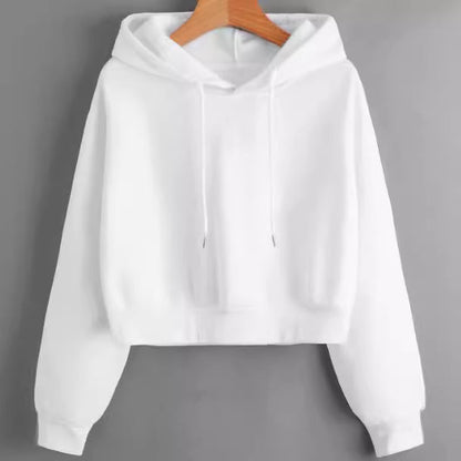 Women's Cropped Hoodie | Adjustable Hood & Relaxed Fit 2