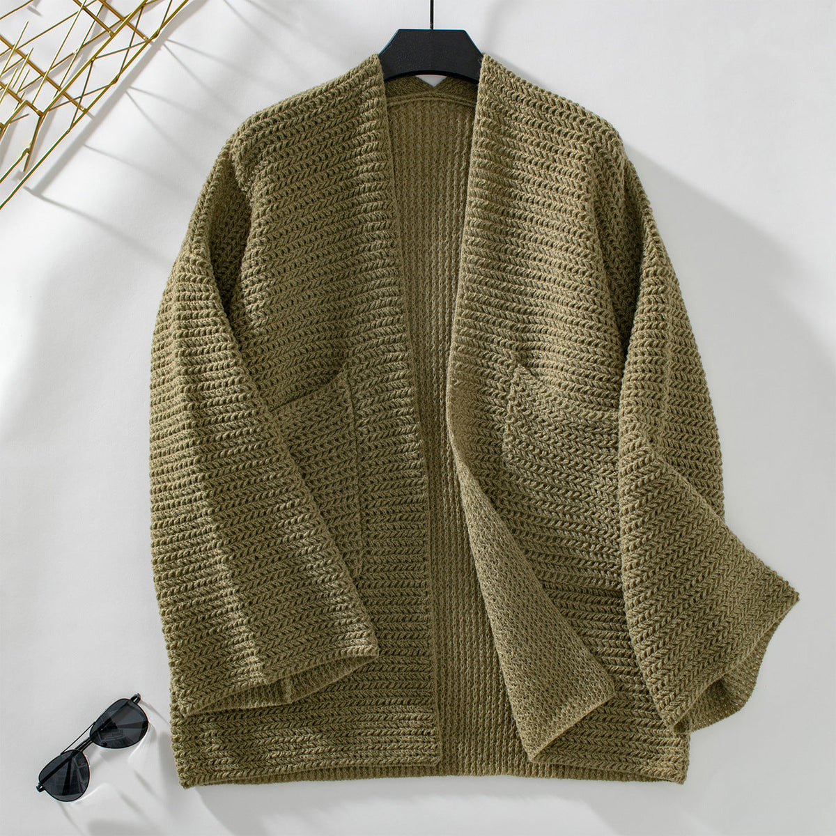 Women's Knitted Cardigan | Open Front & Large Pockets 7