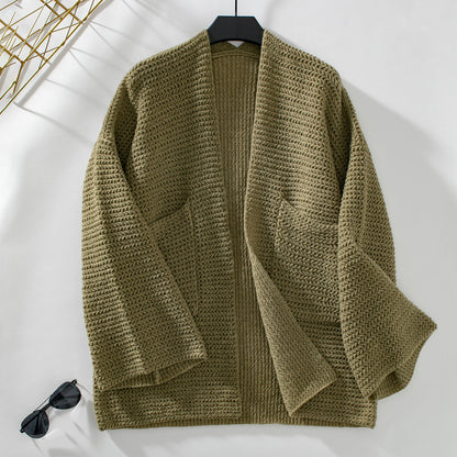 Women's Knitted Cardigan | Open Front & Large Pockets 7