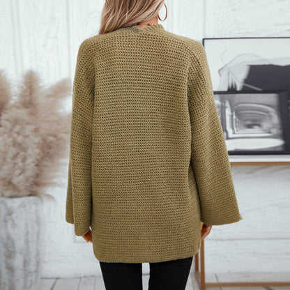 Women's Knitted Cardigan | Open Front & Large Pockets 2