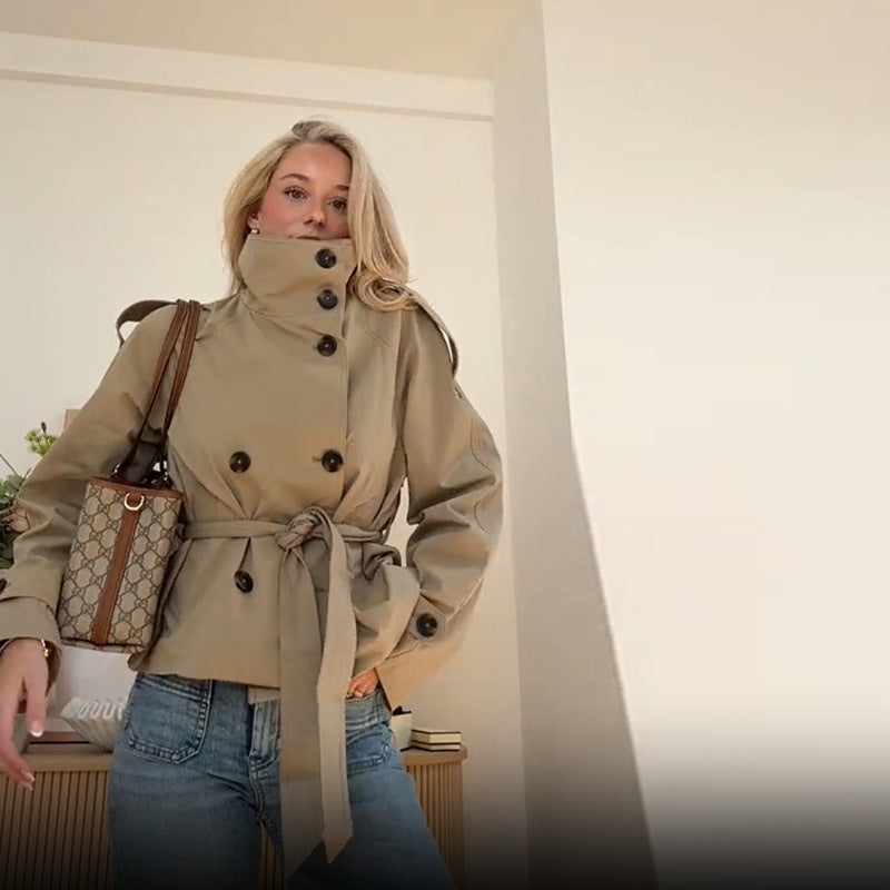 Women's Trench Coat | Belted Fitted Cut 1