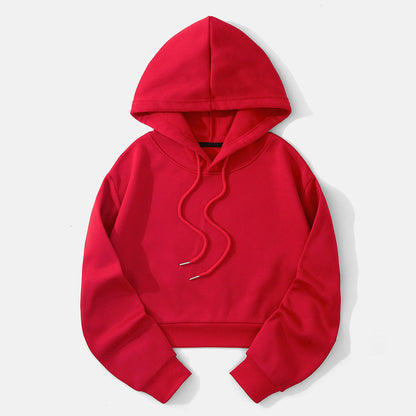 Women's Cropped Hoodie | Adjustable Hood & Relaxed Fit 11