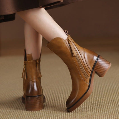 Women's Block Heel Ankle Boots | Comfortable & Stable 6