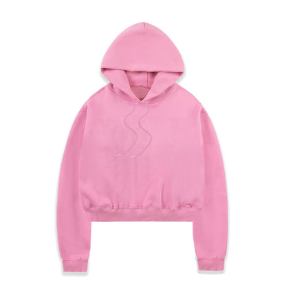 Women's Cropped Hoodie | Adjustable Hood & Relaxed Fit 4