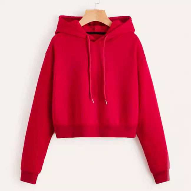 Women's Cropped Hoodie | Adjustable Hood & Relaxed Fit 5