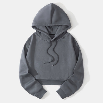 Women's Cropped Hoodie | Adjustable Hood & Relaxed Fit 15