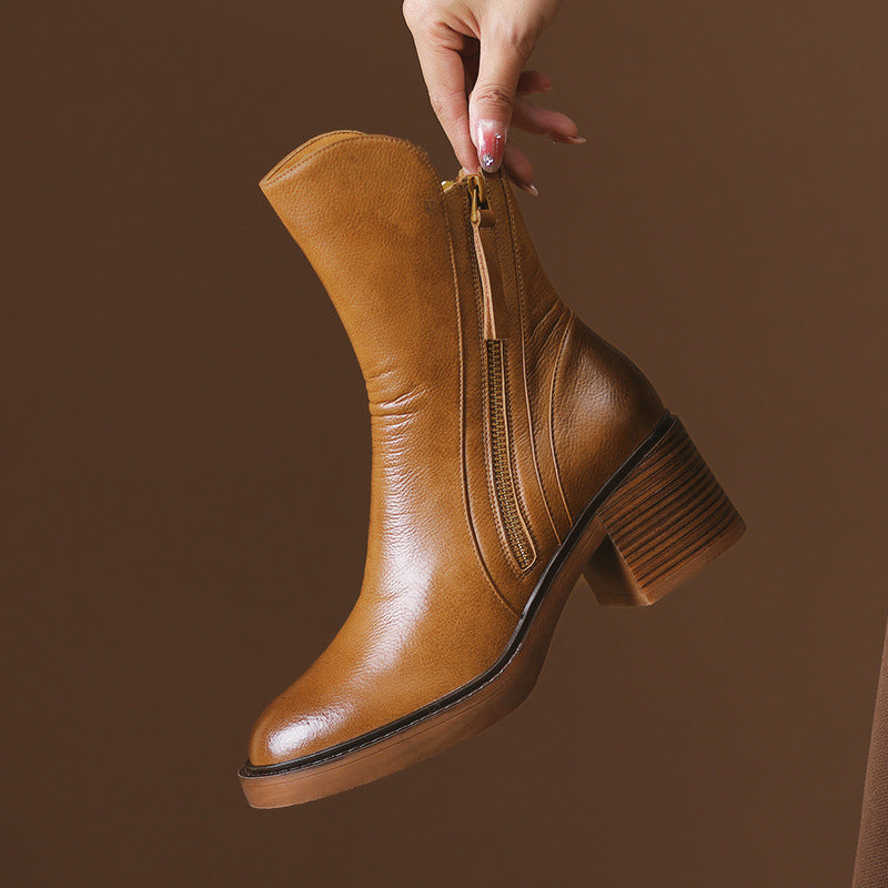 Women's Block Heel Ankle Boots | Comfortable & Stable 11