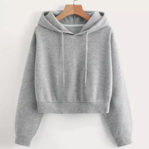 Women's Cropped Hoodie | Adjustable Hood & Relaxed Fit 3