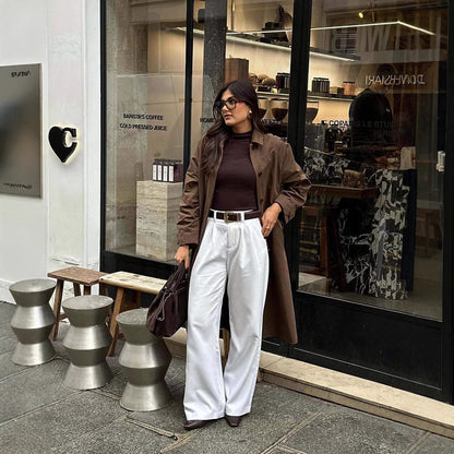 Women's Trench Coat | Belted & Relaxed Fit 3