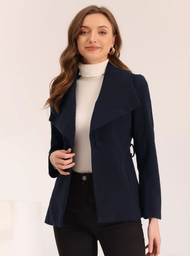Women's Transition Jacket | Asymmetric Collar Design 6