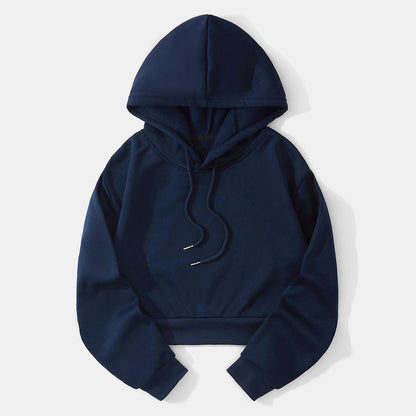 Women's Cropped Hoodie | Adjustable Hood & Relaxed Fit 7