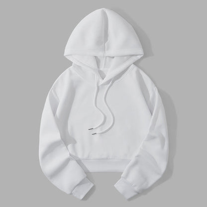 Women's Cropped Hoodie | Adjustable Hood & Relaxed Fit 12