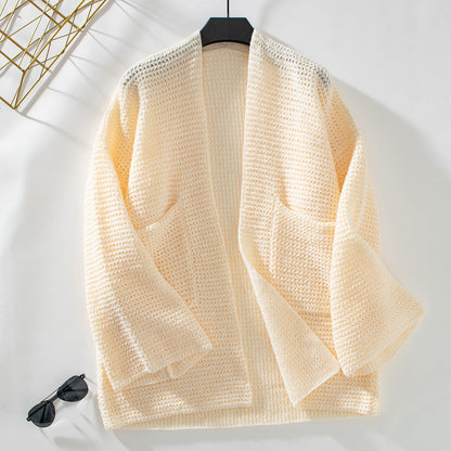 Women's Knitted Cardigan | Open Front & Large Pockets 6