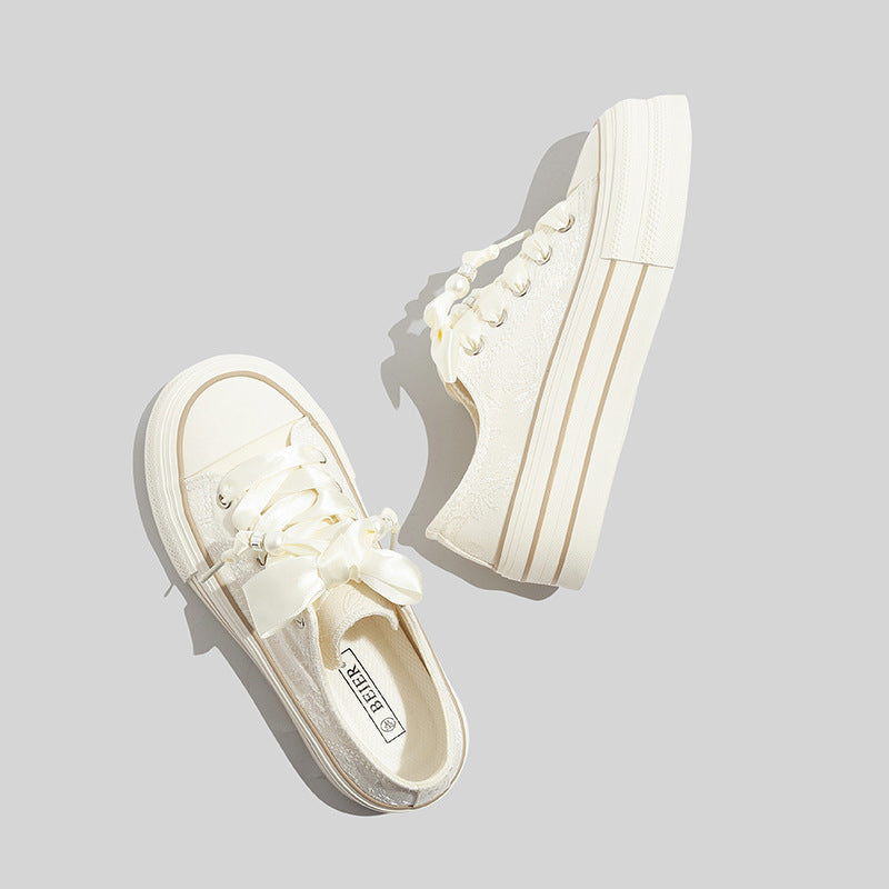 Women's Platform Sneakers | Lace Detail 4