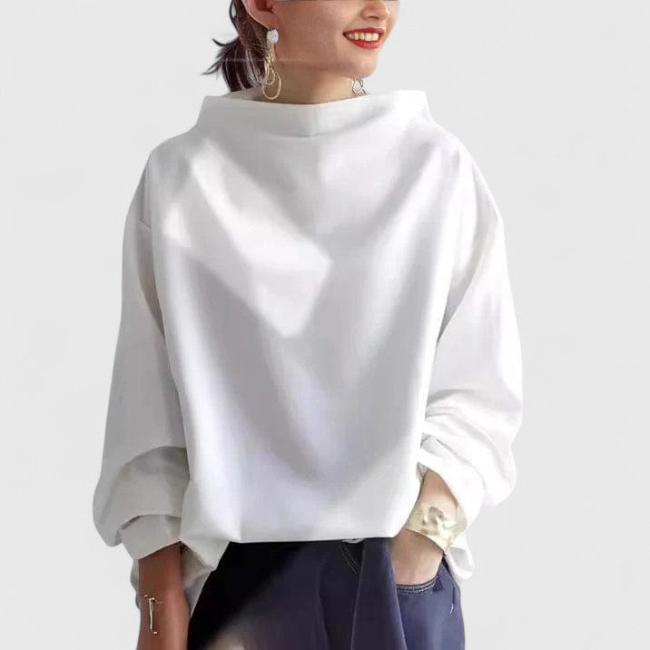 Women's High Neck Top | Relaxed Fit & Versatile Style 1