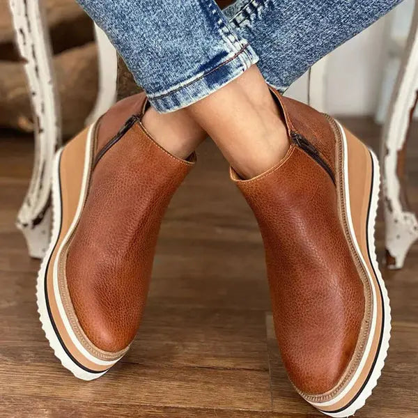 Platform Wedge Ankle Boots for Women – Stylish & Comfortable 3