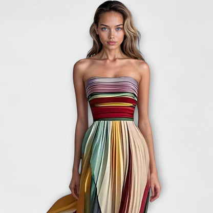 Pleated Maxi Dress Women's | Strapless & Flowing Summer Style