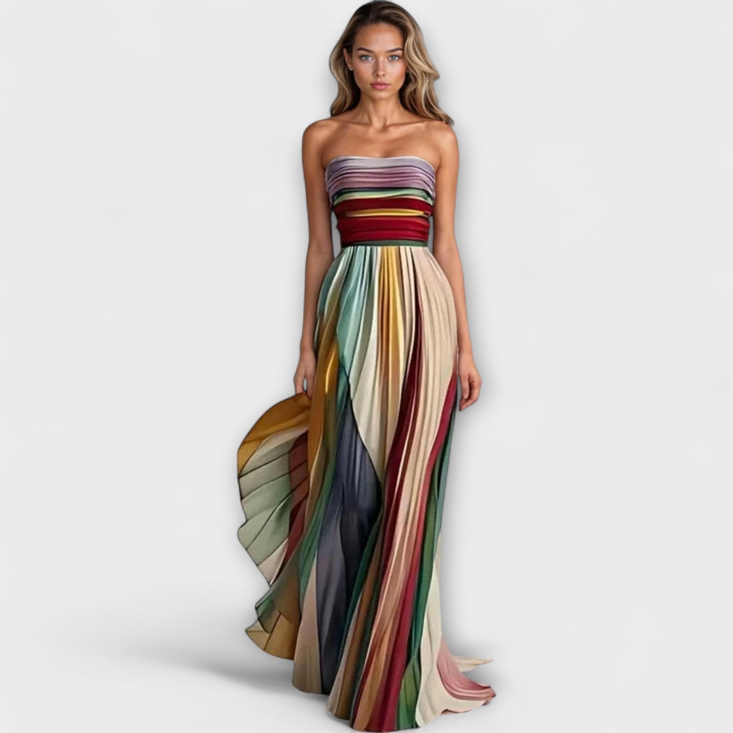 Pleated Maxi Dress Women's | Strapless & Flowing Summer Style