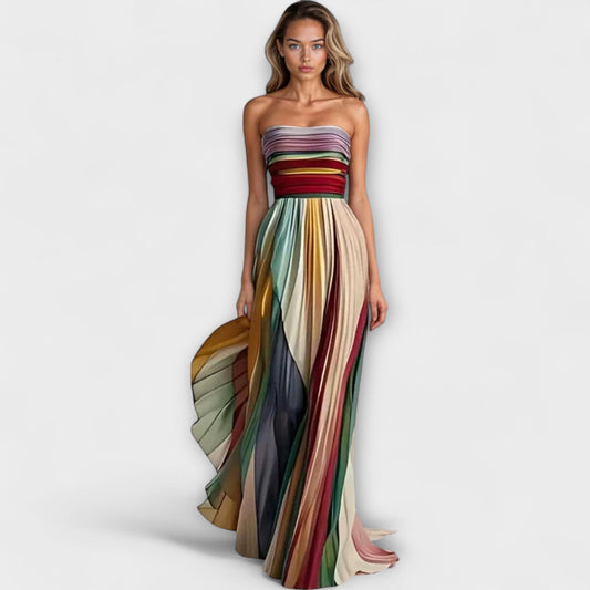 Pleated Maxi Dress Women's | Strapless & Flowing Summer Style
