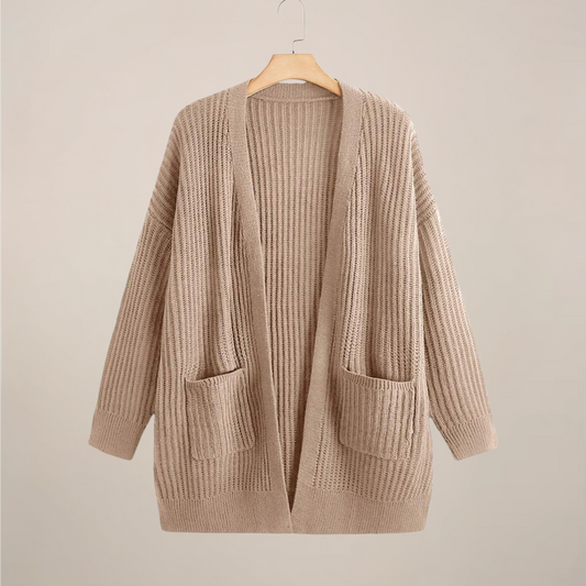 Plus Size Long Sleeve Open Cardigan for Stylish Layering