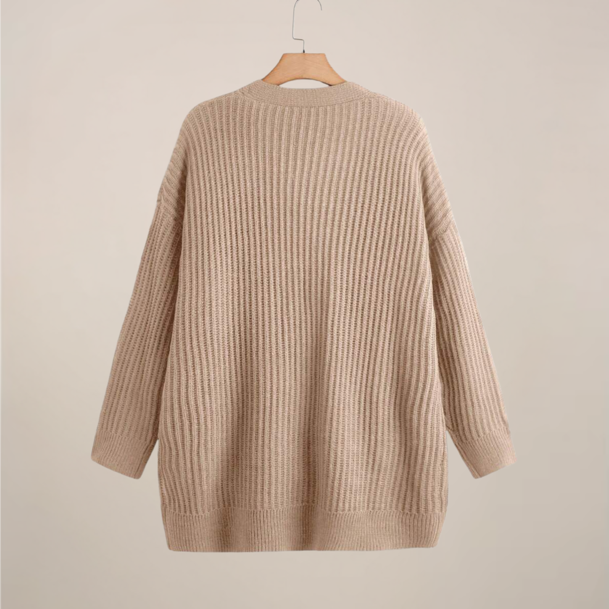 Plus Size Long Sleeve Open Cardigan for Stylish Layering