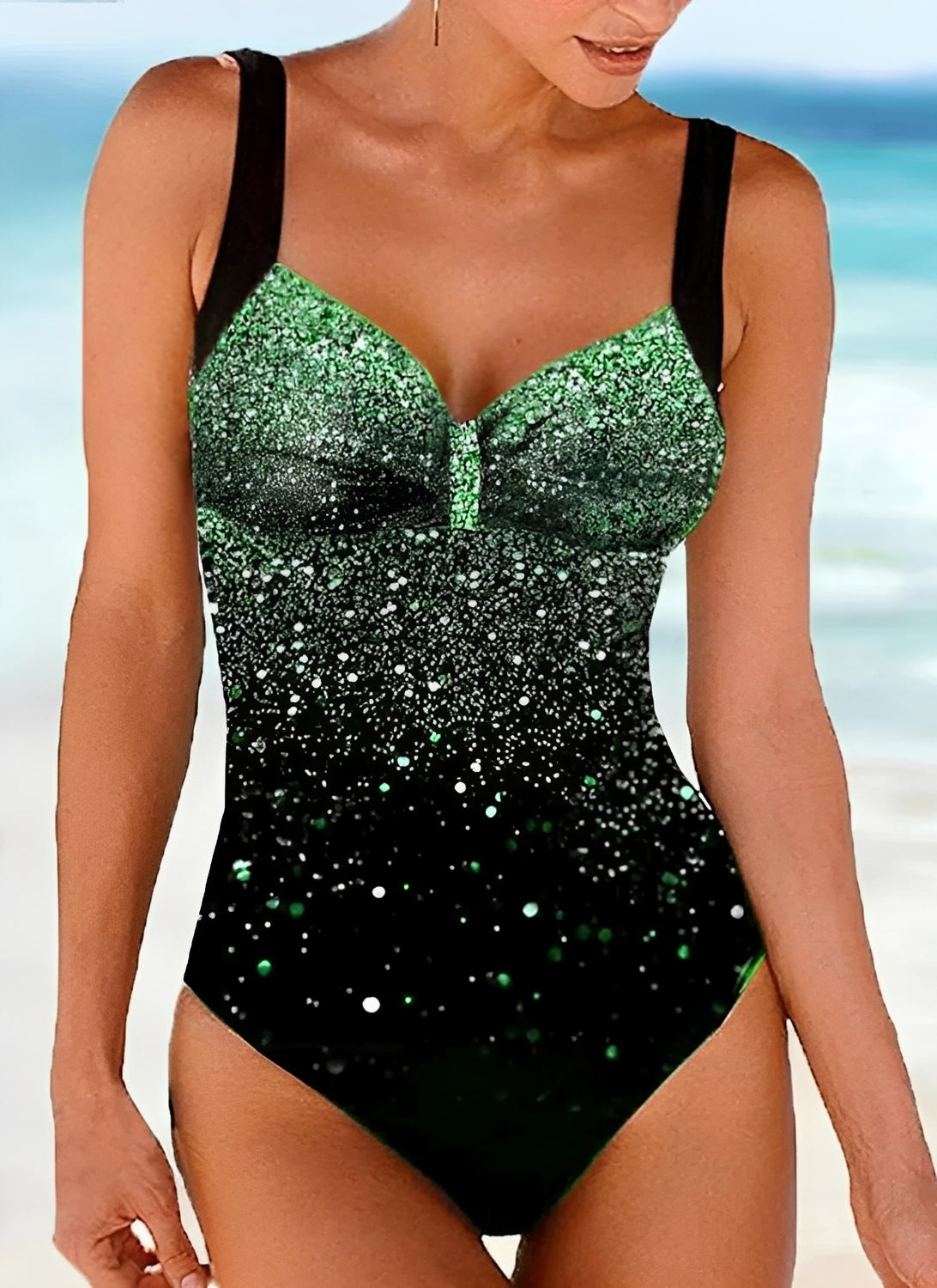 Push Up Bikini Women's | Glitter One-Piece & Body-Sculpting Fit