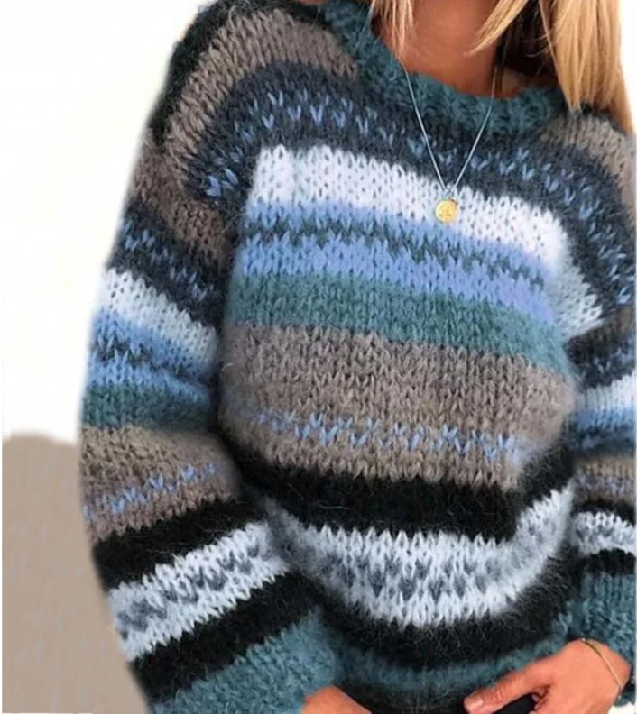 Women's Relaxed Fit Knit Jumper Long Sleeve Sweater 4
