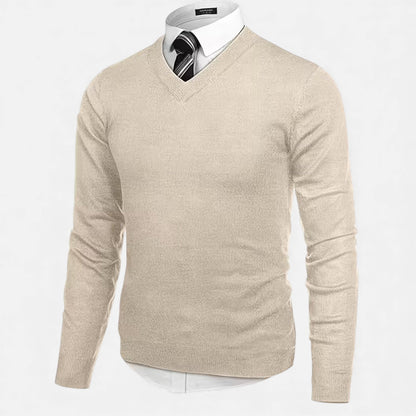 Men's V-Neck Knit Sweater | Soft & Warm 11